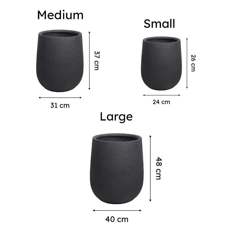 Olivra Floor Planter - Black - 9
