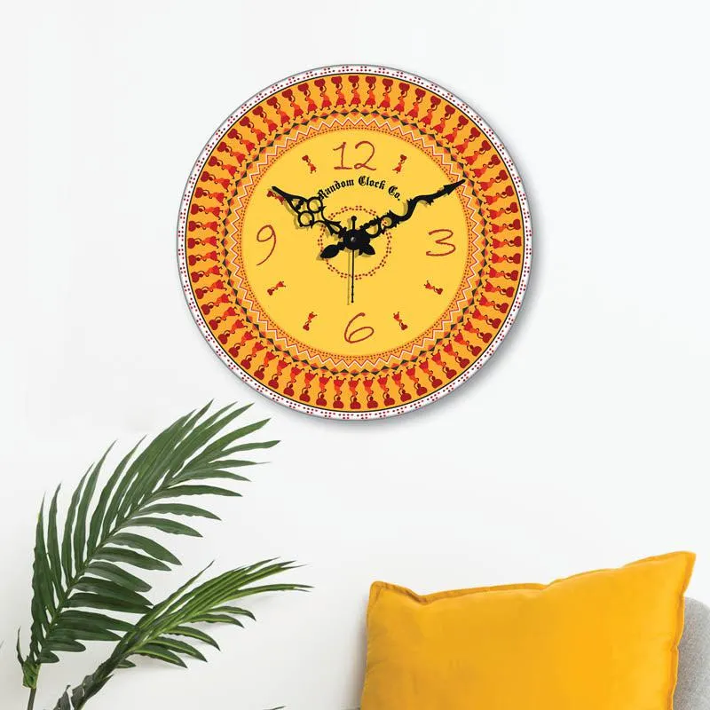 Alora Ethnic 3D Printed MDF Wall Clock media 1
