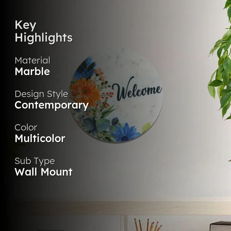 Welcome Flora Printed Marble Wall Accent media 2