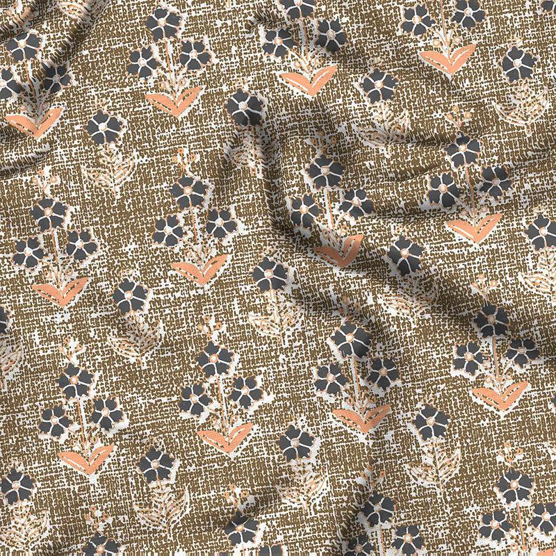 Purush Reversible Ethnic Cotton Comforter (Grey & Brown) - 150 GSM media 7