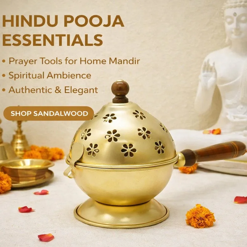 Dhoop Shanti Incense Holder - Gold media 3