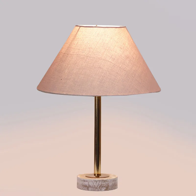 Cotin II Rodin Wooden Table Lamp - Grey,Gold,White media 5