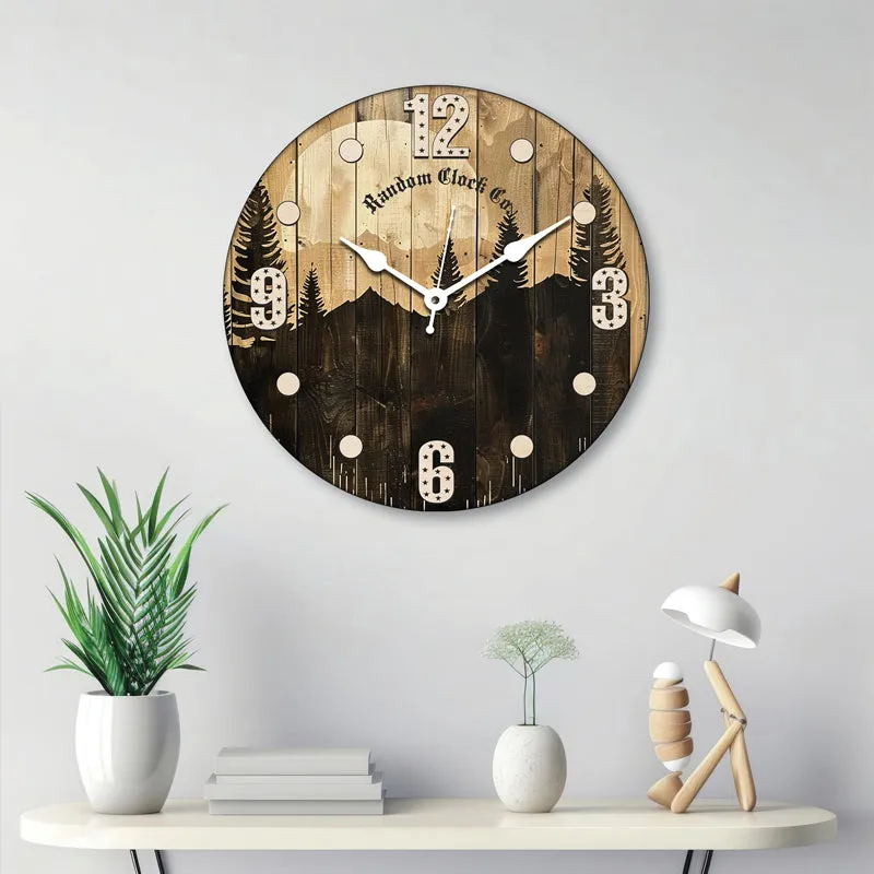 Zaman Analog Wooden Wall Clock media 1