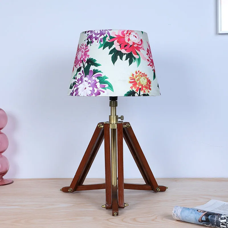 Miyabi Printed Tripod Mango Wood Table Lamp - Multicolor media 3