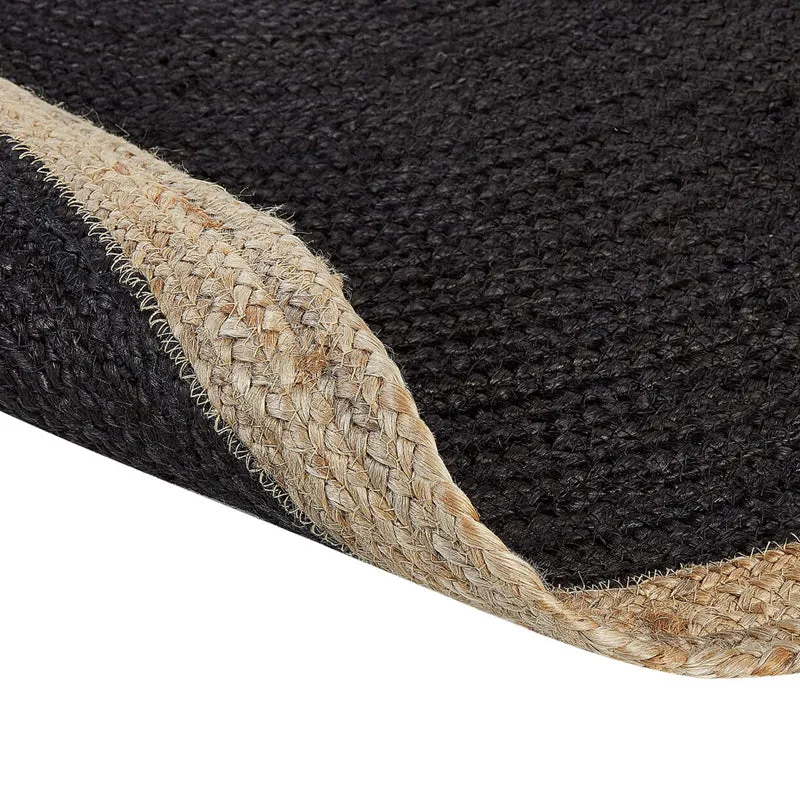 Knot Rustica Braided Jute Area Rug - Black media 6