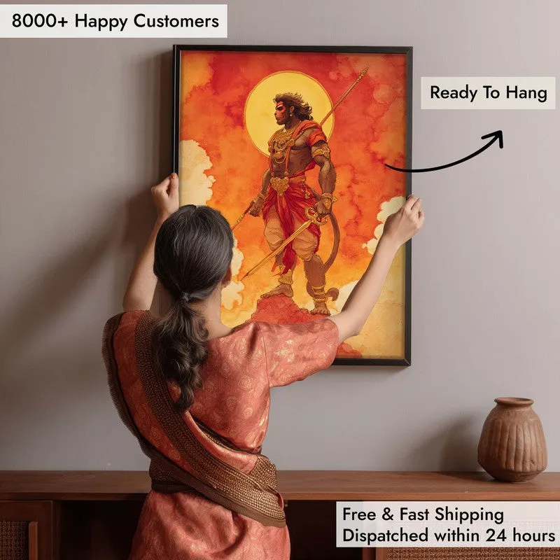 Divine Strength Sri Hanuman II Archival Paper Wall Art media 5