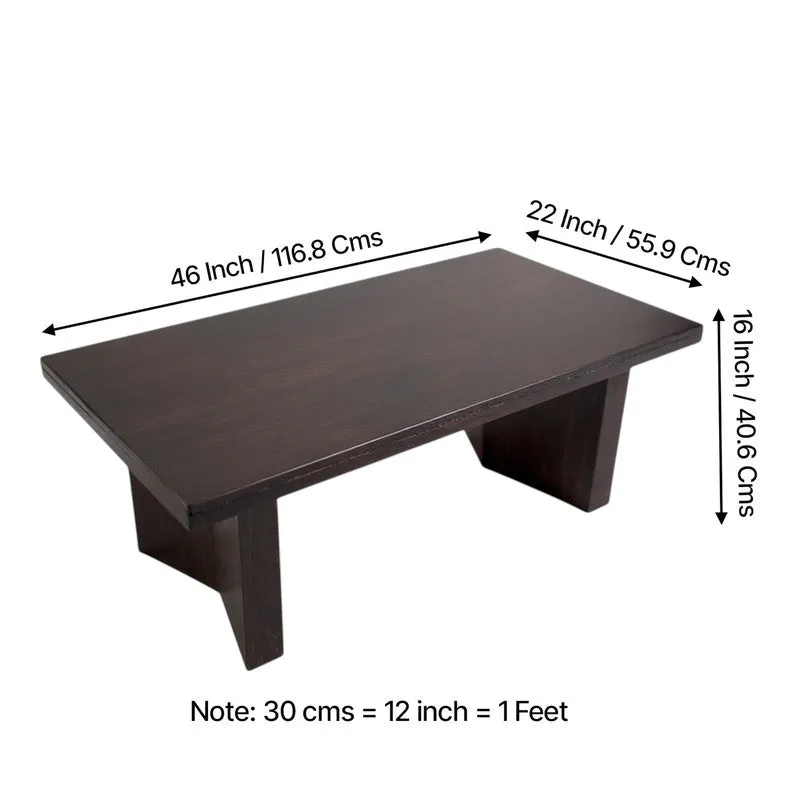 Avenox Sheesham Wooden Center Table - Black media 12