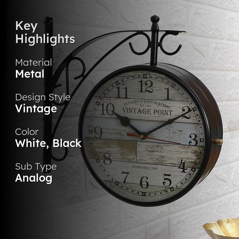 Abstract Double Sided Station Clock media 2