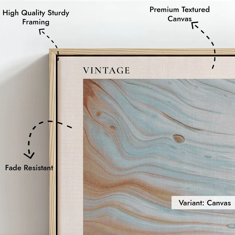 Go with the Flow Archival Canvas Wall Art - Natural Brown Frame media 6
