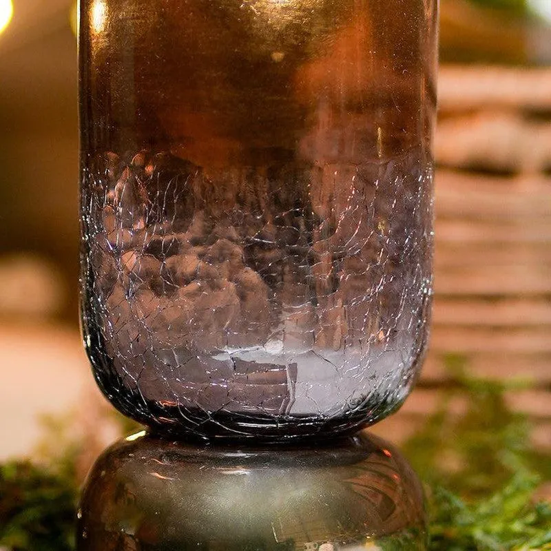 Frosted Aura Dual Tone Glass Vase - Black media 5