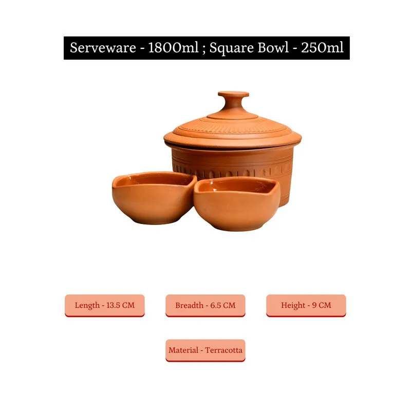 Artisanal Terracotta Serving Bowls - Three Piece Set media 9