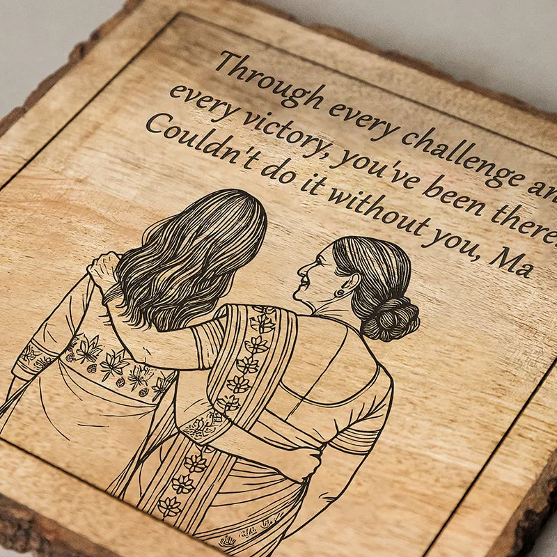 Could Not Do It Without You Wood Showpiece - Square media 4