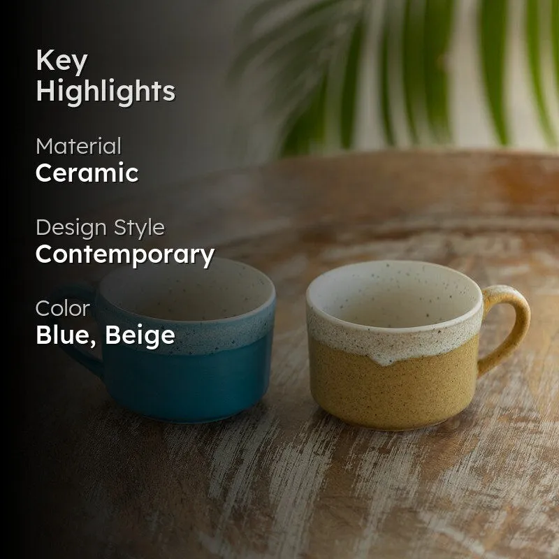 El-Bahr Ceramic Tea Cup (200 mL Each) - Set of Two media 2