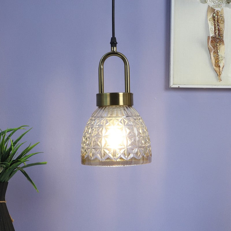 Auralux Textured Pendant Glass Ceiling Lamp