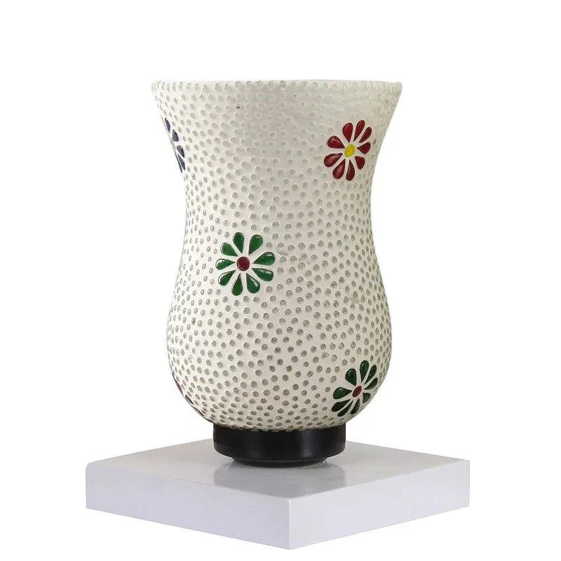 Luxyn Mosaic Glass Table Lamp With Wooden Base - Multicolor media 6