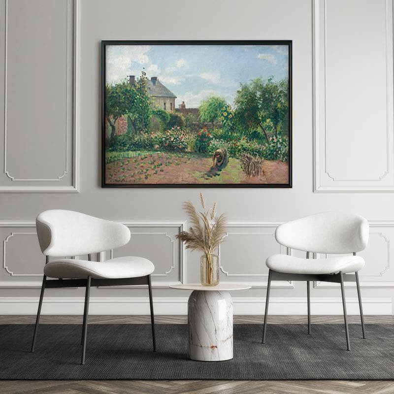 The Artist's Garden At Eragny Canvas Wall Painting - Black Frame media 5