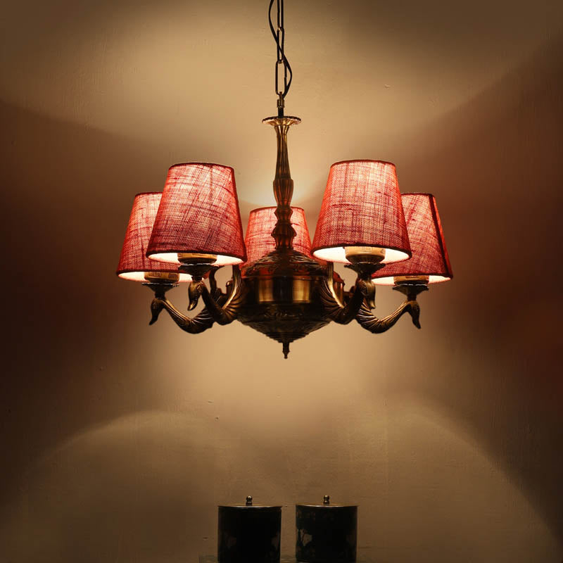 Ananita Conical Golden Antique Ceiling Lamp