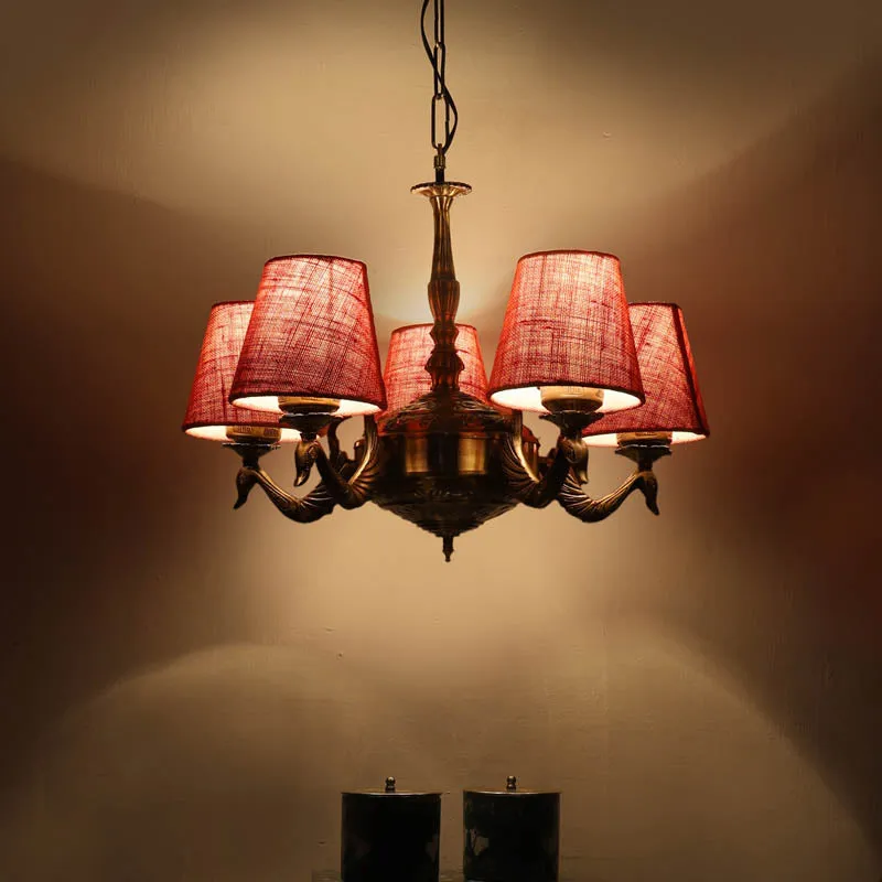 Ananita Conical Golden Antique Ceiling Lamp media 1