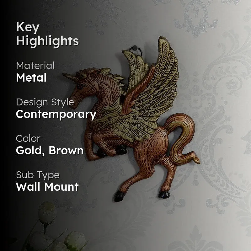 Decorative Flying Horse Metal Wall Accent media 2