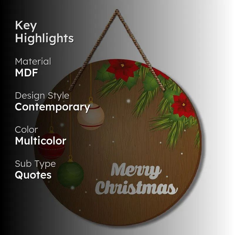 Feliz Navidad Festive MDF Wall Hanging media 2