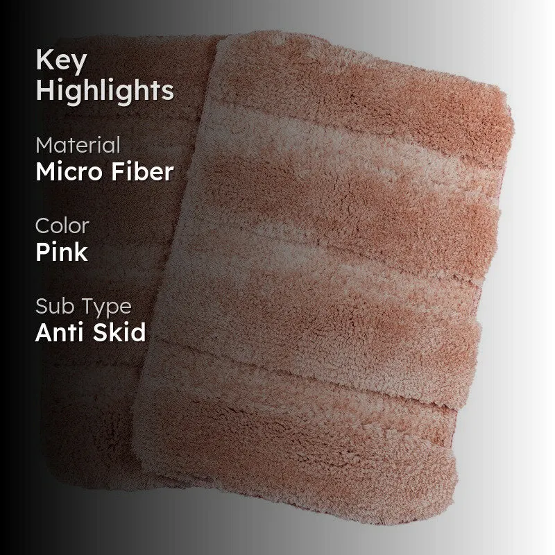 CozyMist Bathmat ( pink ) - Set Of Two media 2