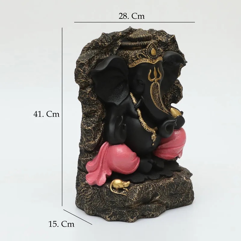 Divine Ganesha Noir Showpiece media 7