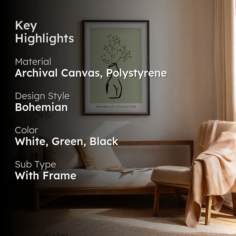 Rooted Grace Canvas Wall Painting With Black Frame media 2