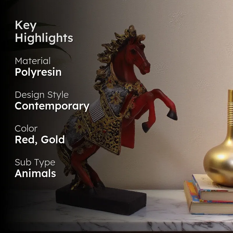 Majestic Rearing Horse Polyresin Showpiece (13 inches) media 2