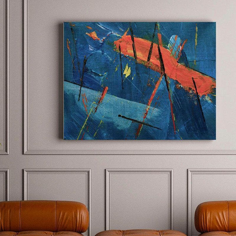 Multicolored Abstract Fusion Canvas Painting - Gallery Wrap