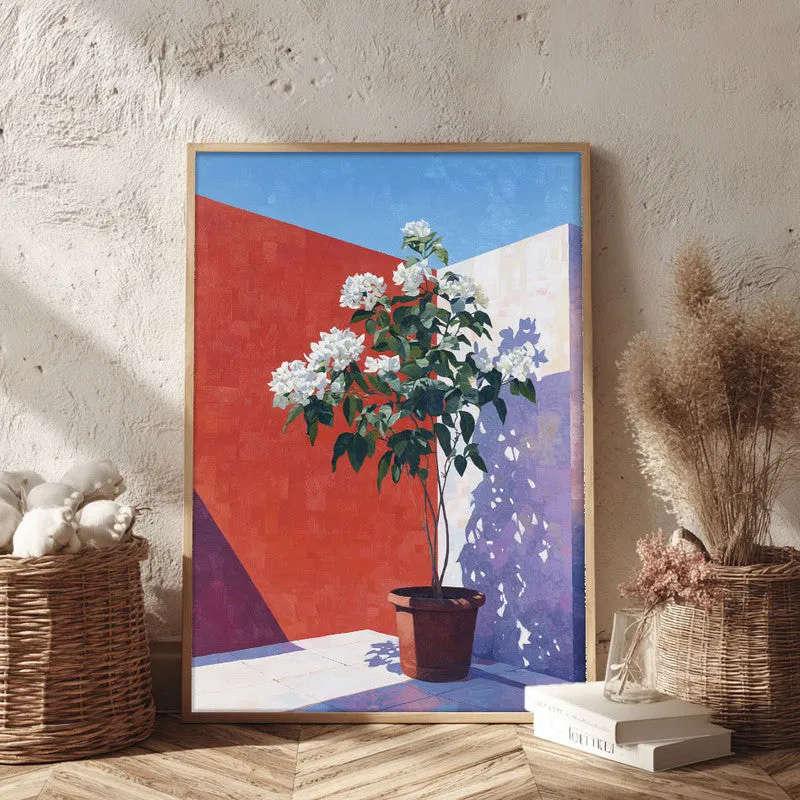 Sunlit Foliage Canvas Wall Painting - Brown Frame media 3