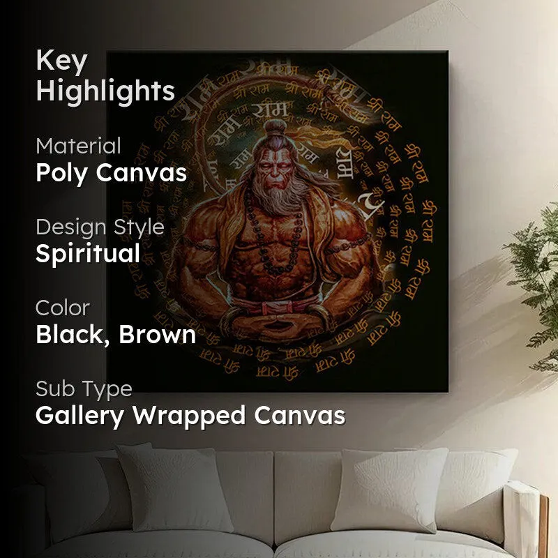 Mahabala Hanuman Poy Canvas Wall Painting media 2