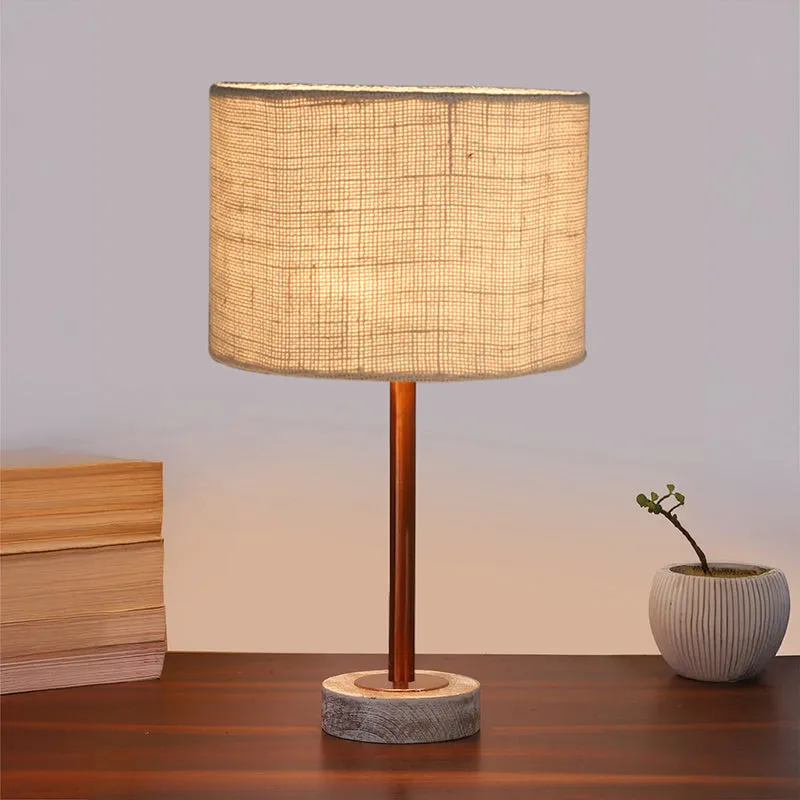 Sienna I Rodin Wooden Table Lamp - White,Copper media 3