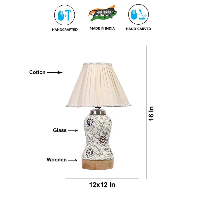 Espera Pleated Wooden Table Lamp - Multicolor media 9
