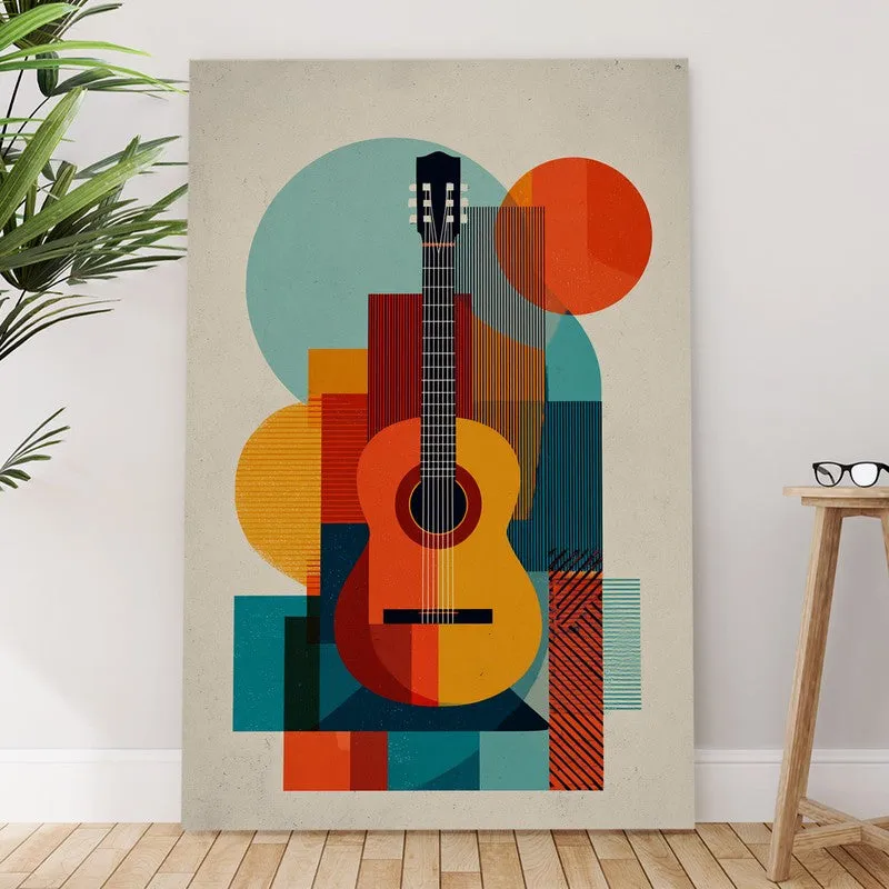 Chordal Modern Guitar Canvas Wall Art media 6