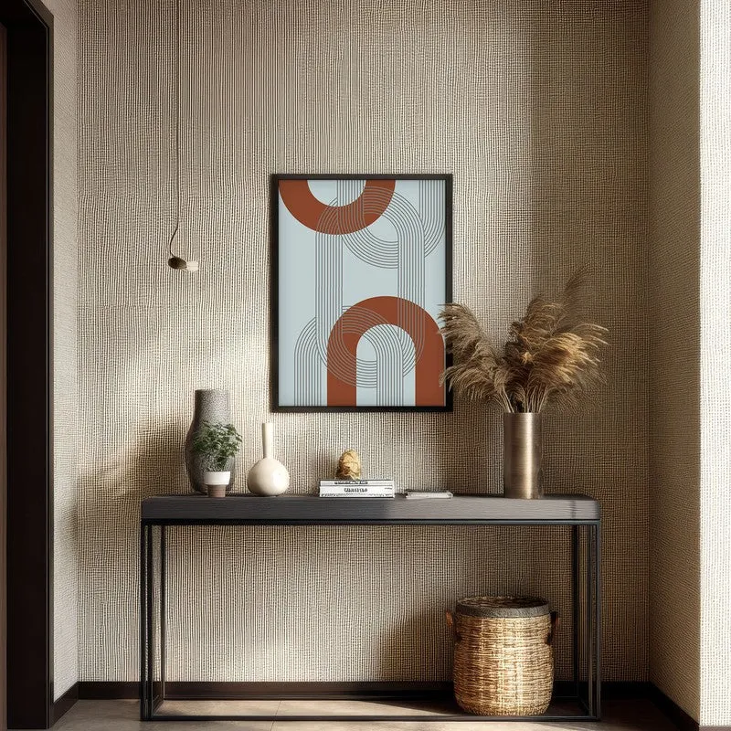 Linear Echo Canvas Wall Painting With Black Frame media 4
