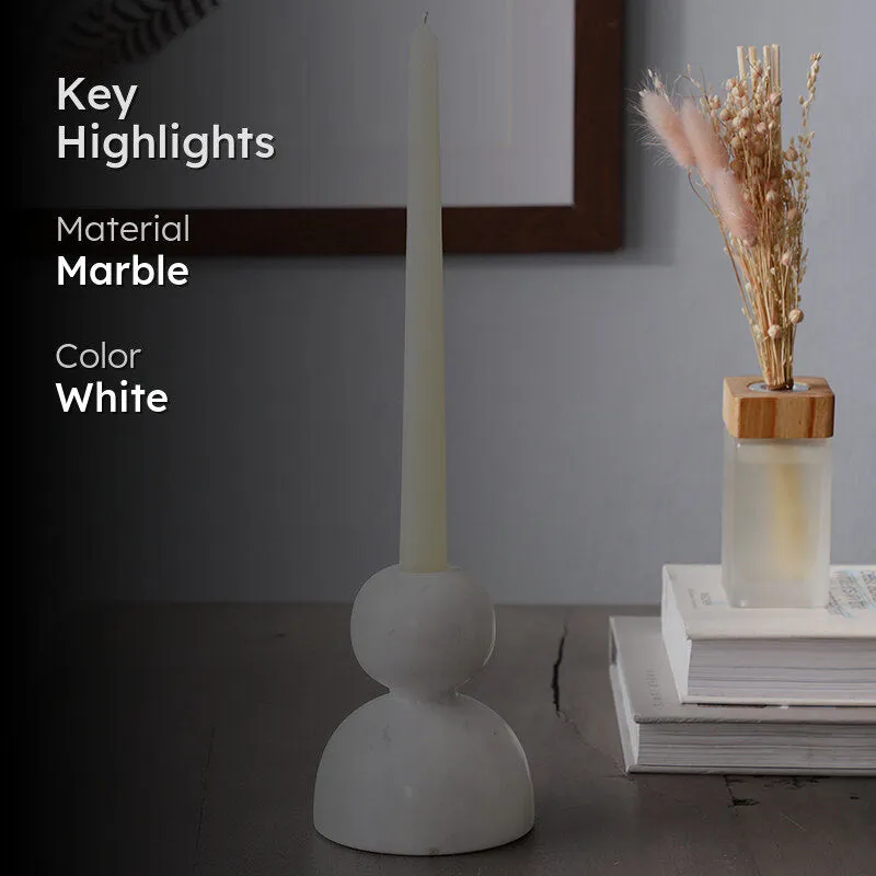 Alabaster Flame Marble Candle Holder media 2