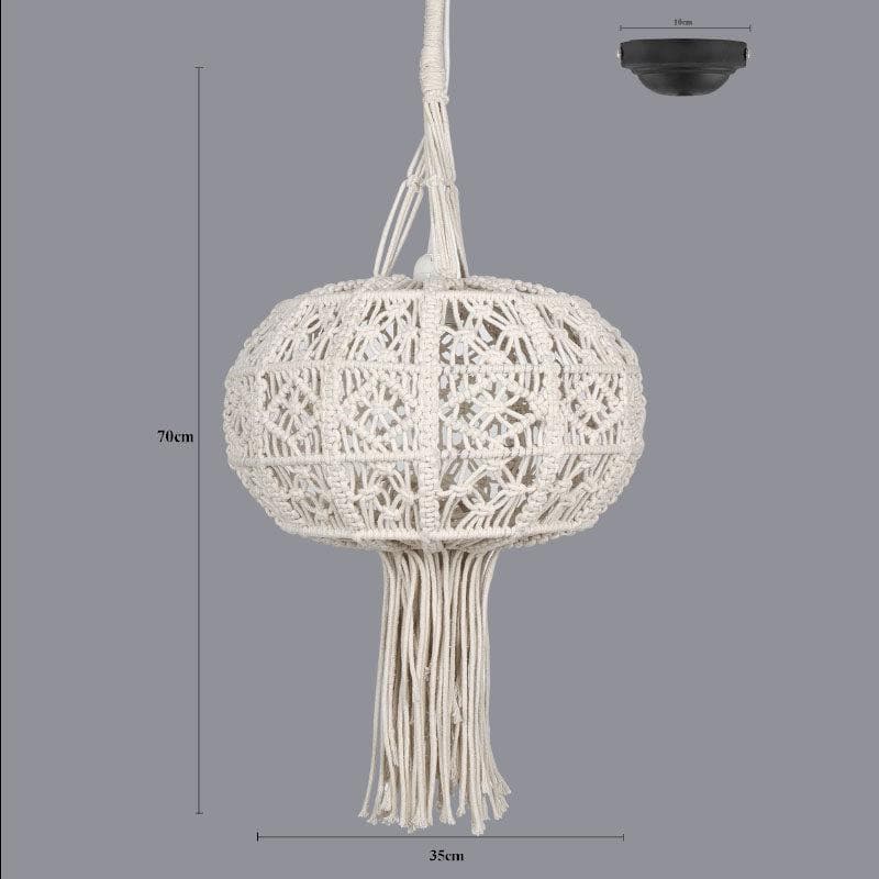 LunaWeave Cotton Ceiling Lamp - Beige media 6