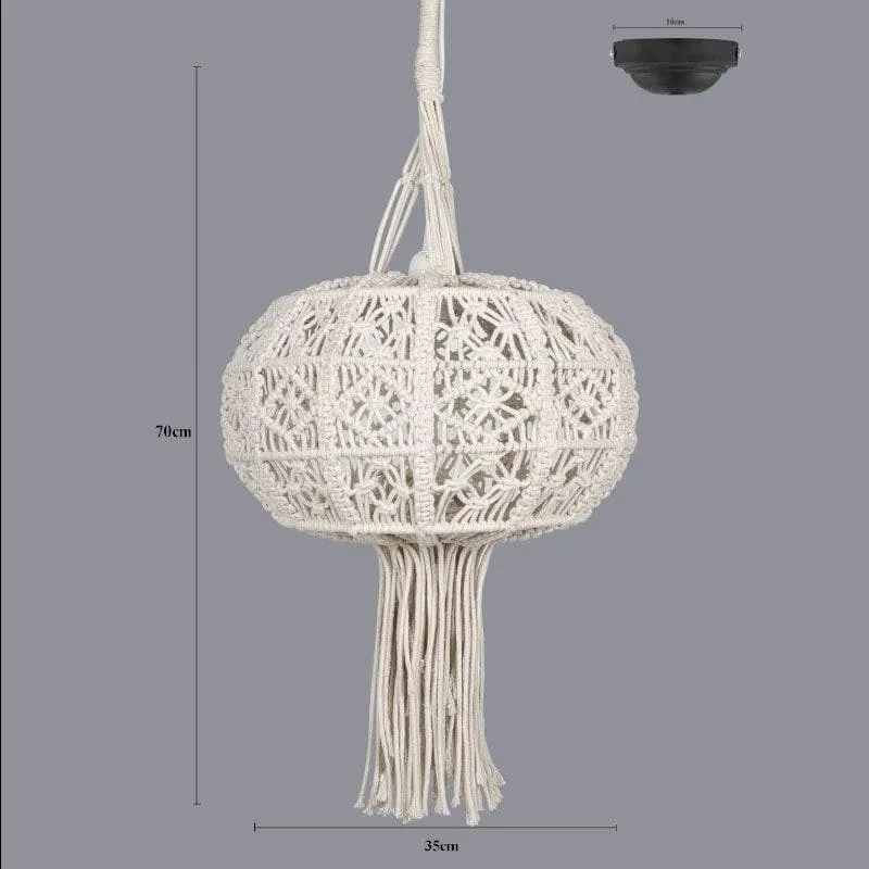 LunaWeave Cotton Ceiling Lamp - Beige media 6