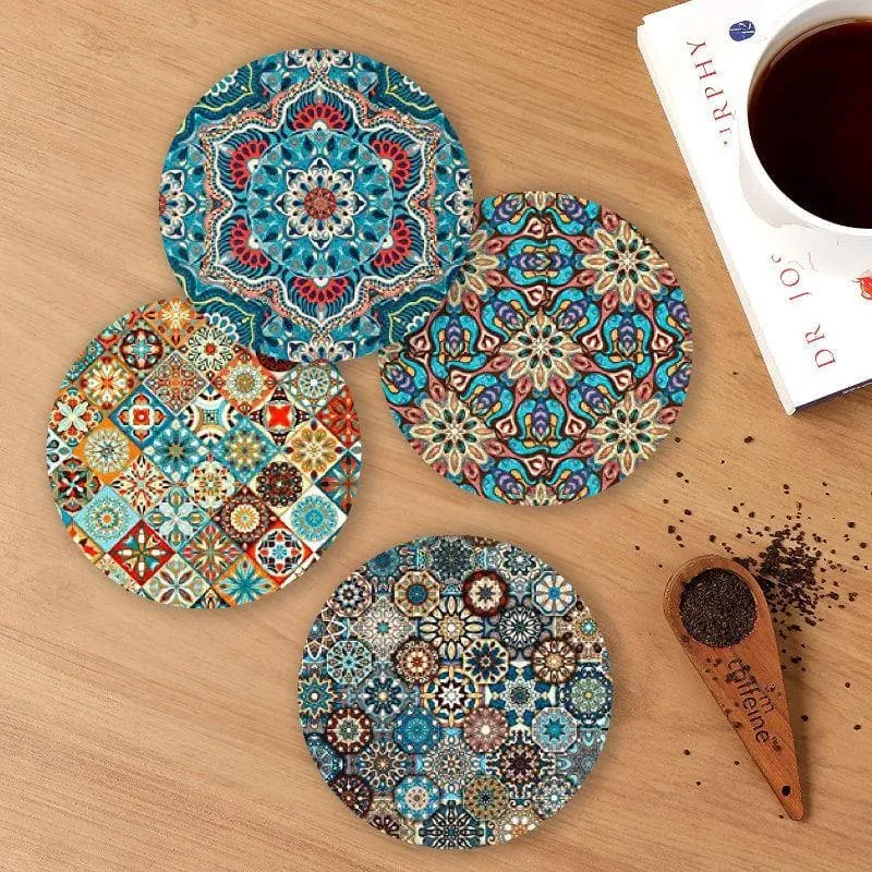 Zellij Round Coaster - Set Of Four media 1