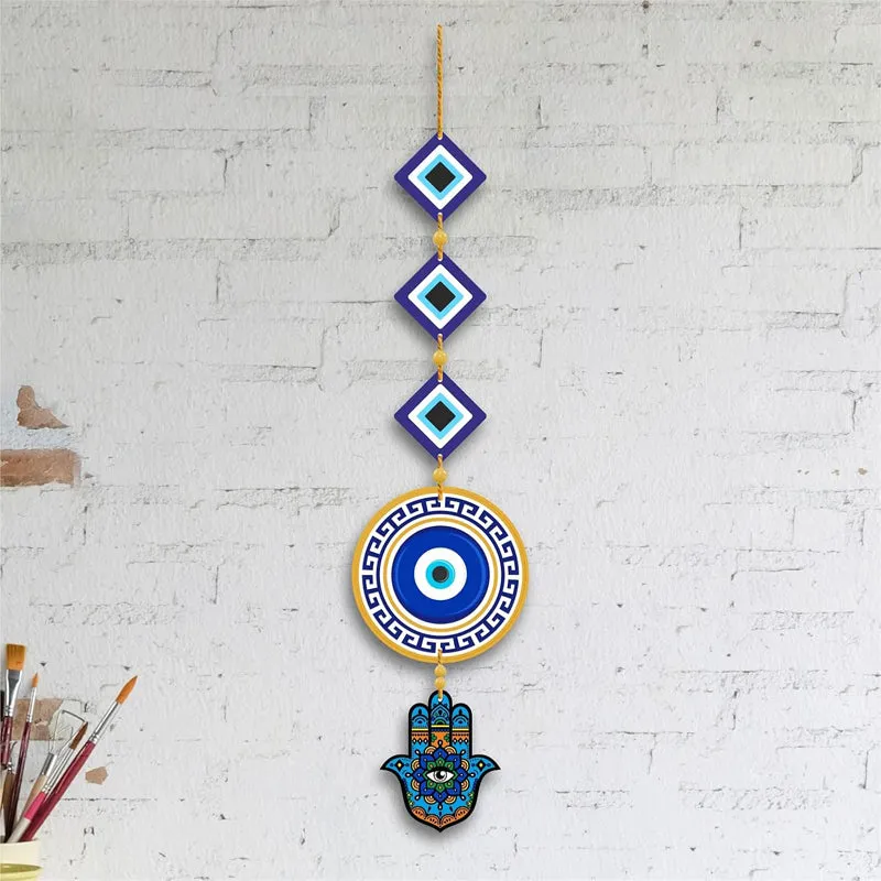 Triple Nazar Polyester & MDF Wall Hanging media 6