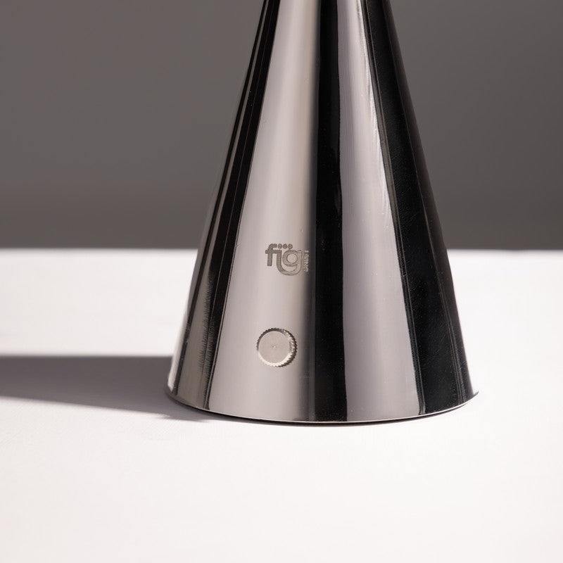 Fig Living Chrome Portable Stainless Steel Table Lamp - Silver media 15