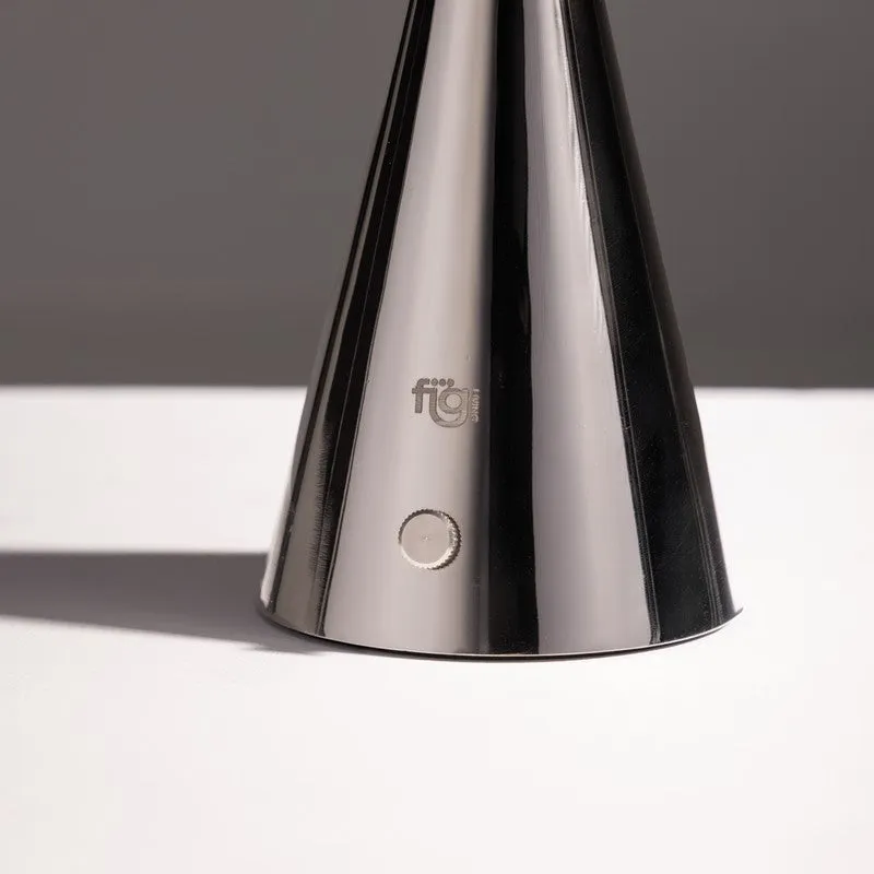Fig Living Chrome Portable Stainless Steel Table Lamp - Silver media 15