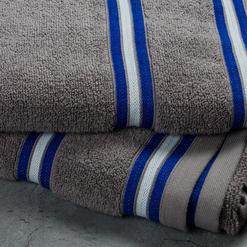 Nautica Dual Down Cotton Bath Towel (Grey) - Set Of Two media 5