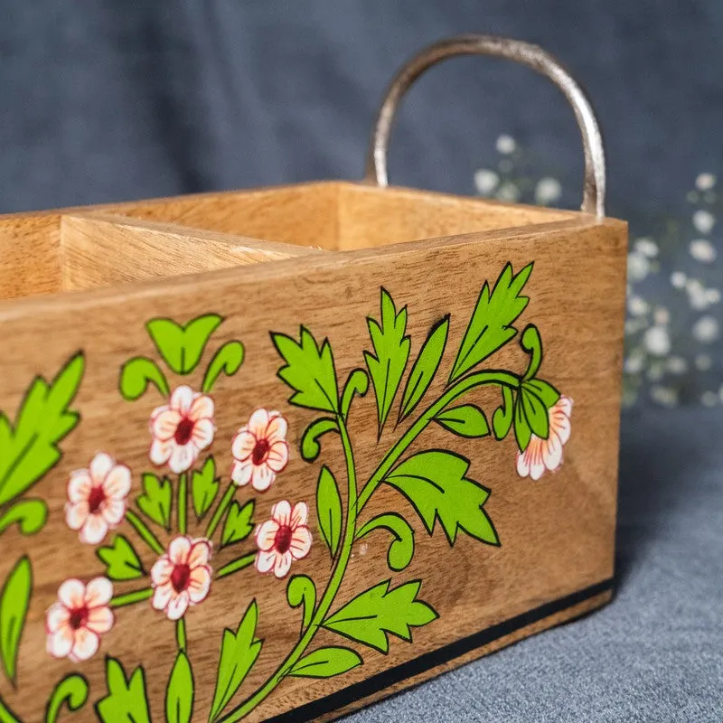Florentia Floral Wooden Cutlery Stand media 9