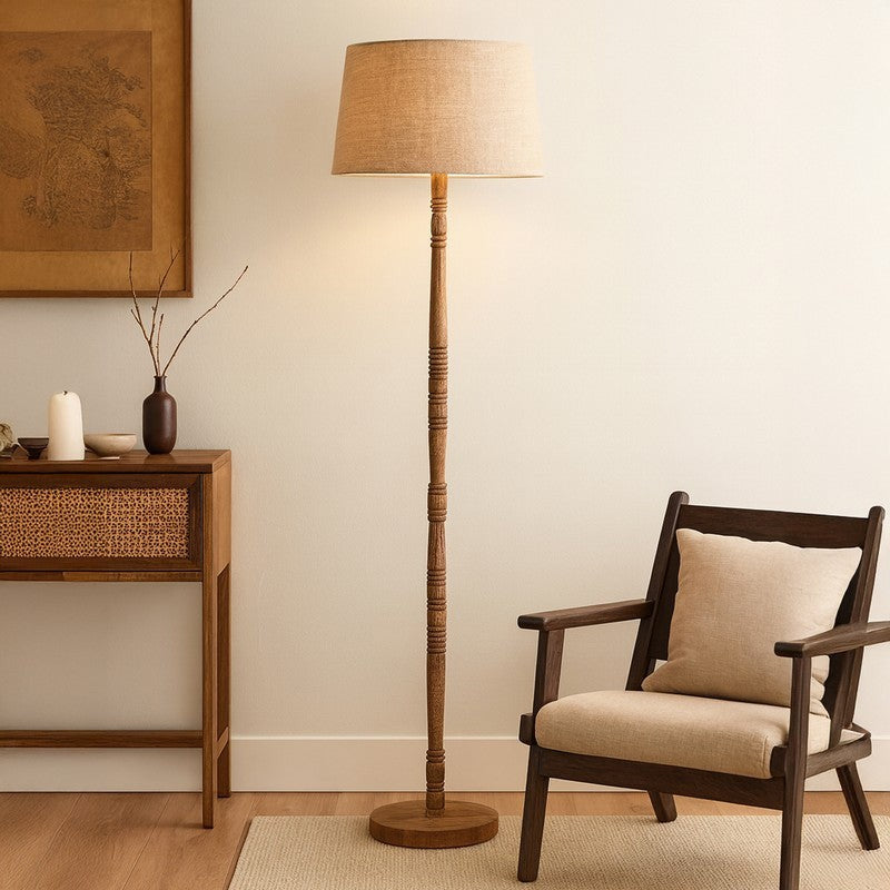Elfin Neo Wooden Floor Lamp - Beige media 3