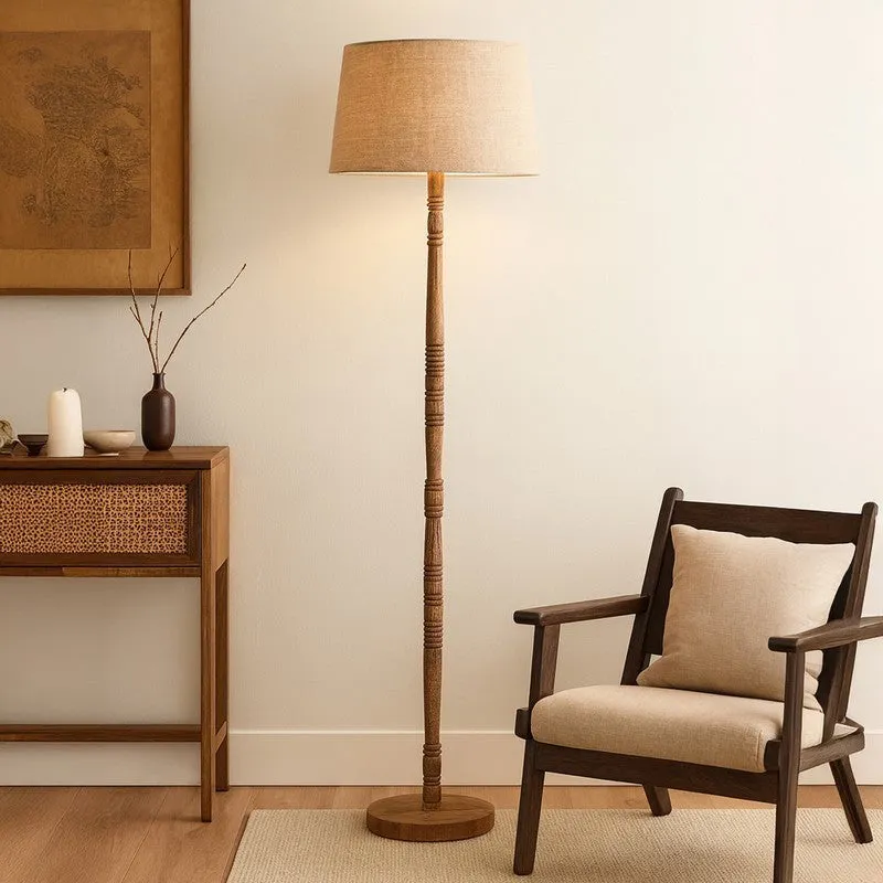 Elfin Neo Wooden Floor Lamp - Beige media 3