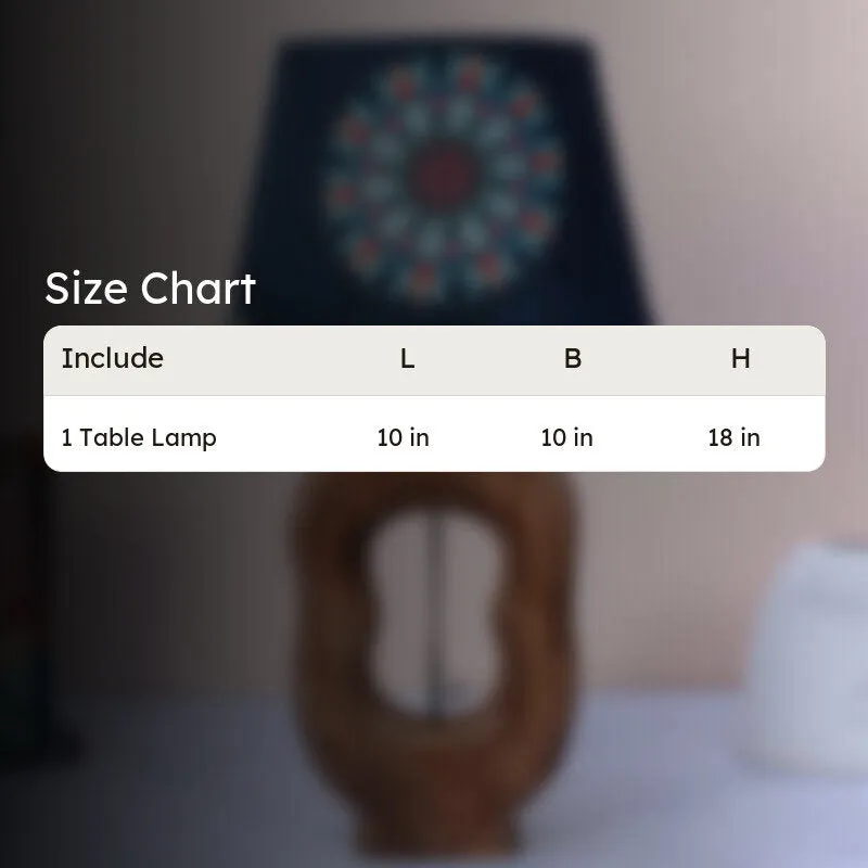 Toile Hewn Printed Mango Wood Table Lamp - Multicolor media 5