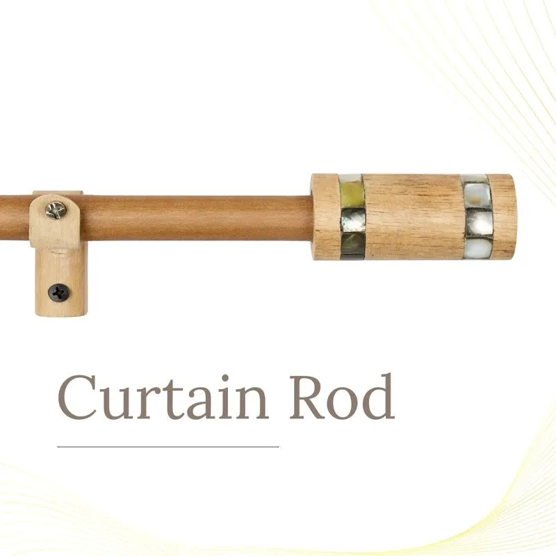 Sylvanora Extendable 1" Single Curtain Rod With Round Finial & Brackets media 3