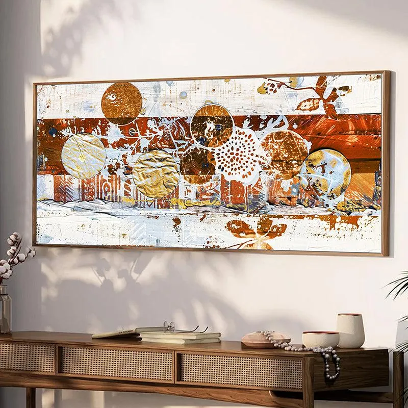 Sands of Serenity Abstract Canvas Wall Art With Frame - Brown media 3
