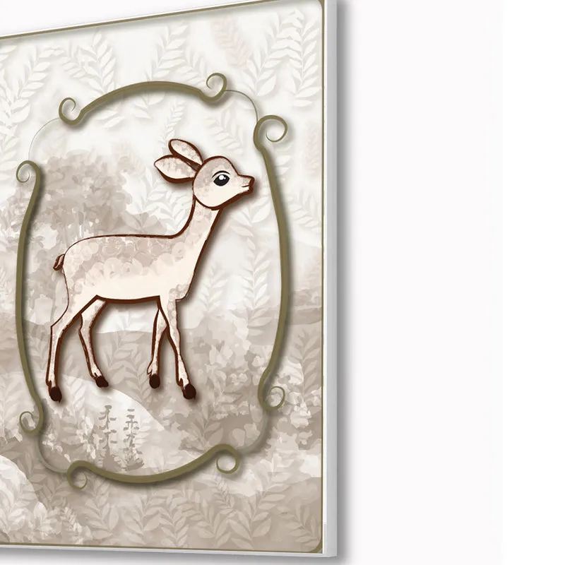 Fawn Fern Wall Art with White Frame media 5